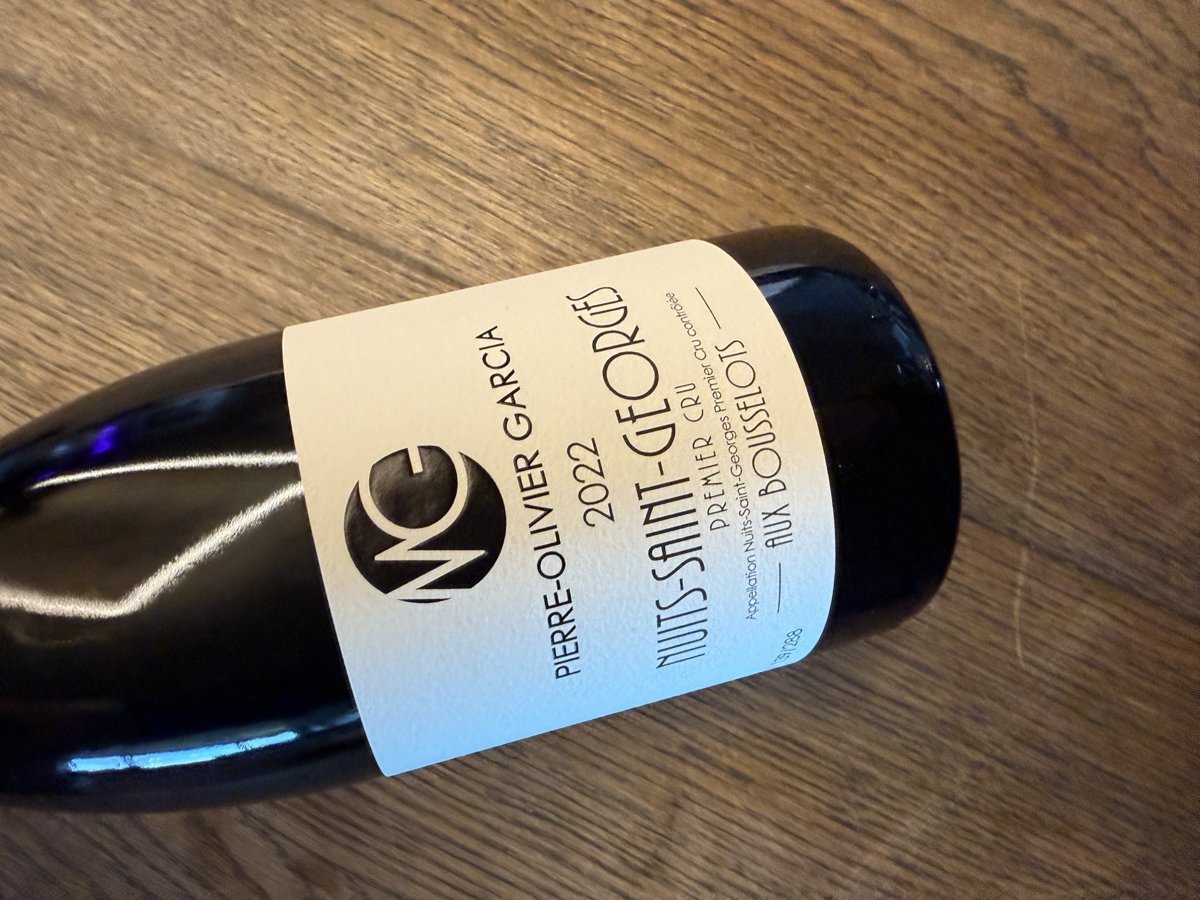 PIERRE OLIVIER GARCIA NUITS SAINT GEORGES 1ER CRU AUX BOUSSELOTS 2022